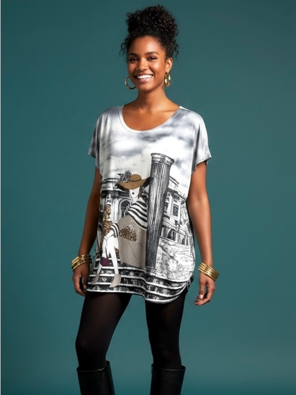 Fun Model France Graphic Top with Sparkes, XXL